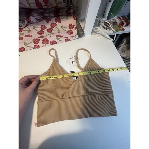 Forever 21 Tan Crop NWT Comfy Core Size M Fast Shipping - Picture 7 of 10